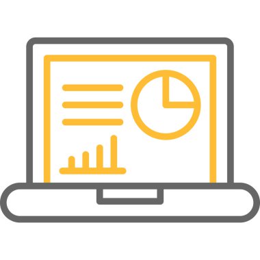 Çizelge simgesi olan dizüstü bilgisayar, özet biçimi