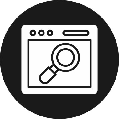 Ara. Web simgesi basit illüstrasyon