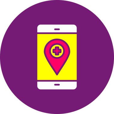 konum. Web simgesi basit illüstrasyon