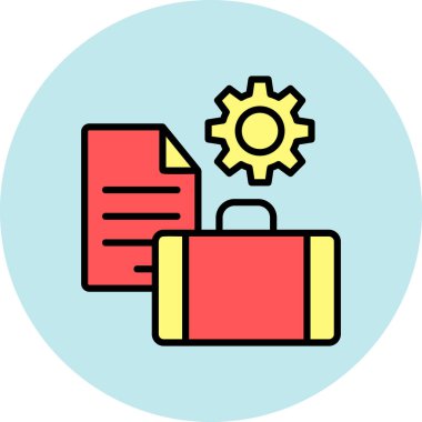 iş ve teknoloji simgesi vektör illüstrasyonu