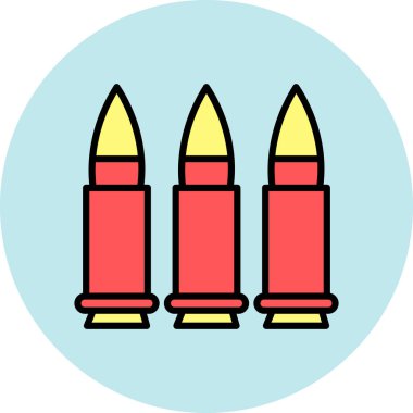 Mermiler. Web simgesi basit illüstrasyon