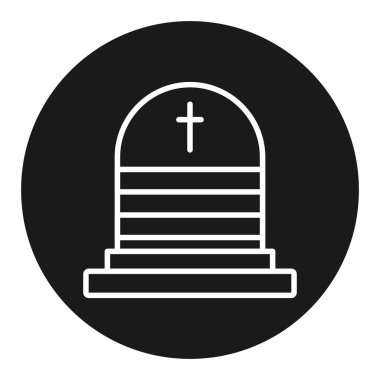 Mezar taşı. Web simgesi basit tasarım