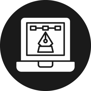 Ekran simgesi vektör illüstrasyonunu izle