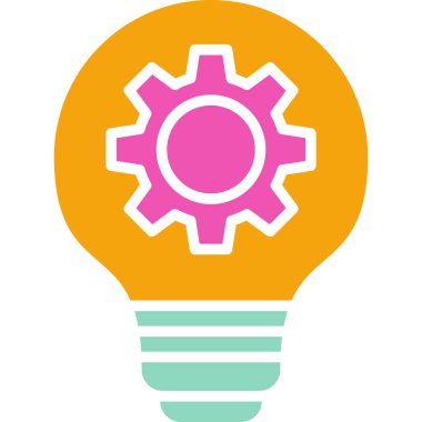 düz biçimli ampul yaratıcı yenilik simgesi