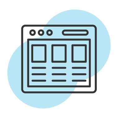 Web simgesi tasarımı illüstrasyonu