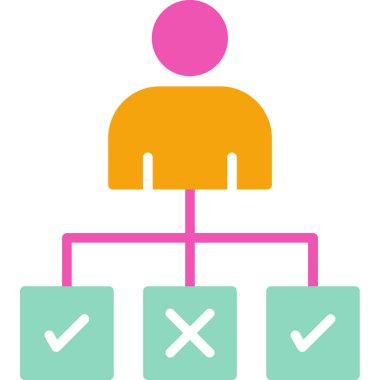 hiyerarşi. Web simgesi basit illüstrasyon