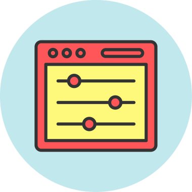 tarayıcı simgesi vektör illüstrasyonu