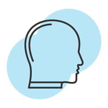 profil adam profili baş vektör illüstrasyon tasarımı