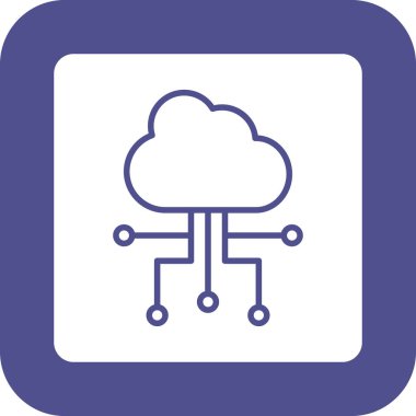 bulut hesaplama vektörü simgesi