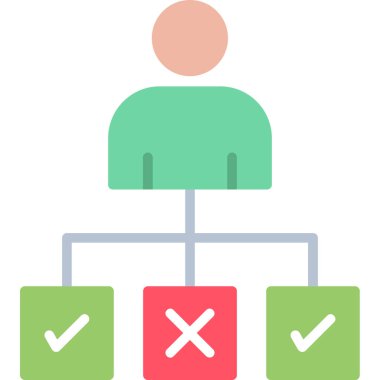 Bir iş adamının basit düz bir konseptinin vektör çizimi