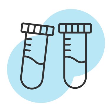 Tıbbi test tüpleri vektör illüstrasyon tasarımı