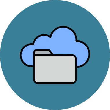 bulut hesaplama simgesi, vektör illüstrasyon tasarımı