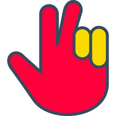 işaret parmağı jest simgesi doldurulmuş ana hat biçimi