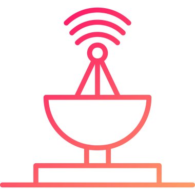 uydu simgesi vektör illüstrasyonu