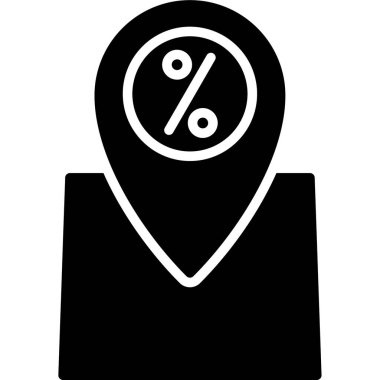 Bir harita simgesinin vektör illüstrasyonu