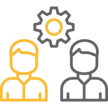 İş insanları simgesinin vektör illüstrasyonu