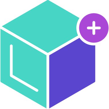 Küpün vektör çizimi ve kutunun modern simgesi