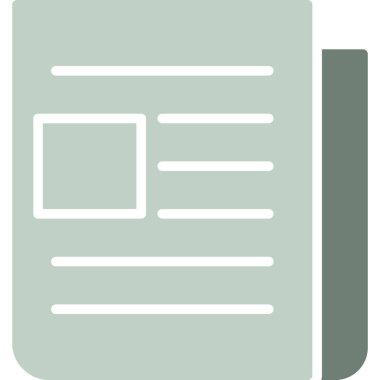 Gazete vektör simgesi. Basit tasarım çizimi