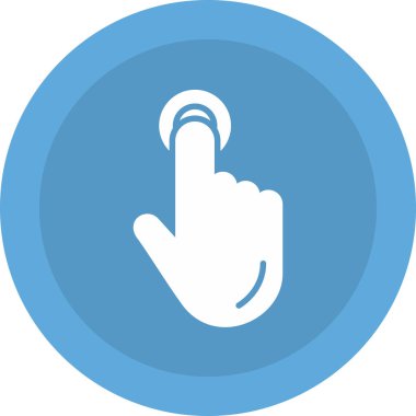 işaret parmağı simgesi ile doldurulmuş ana hat biçimi