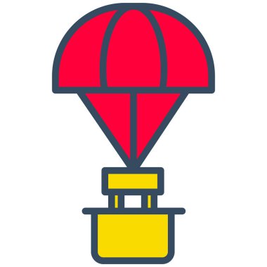 hava paraşütü web vektör çizimi