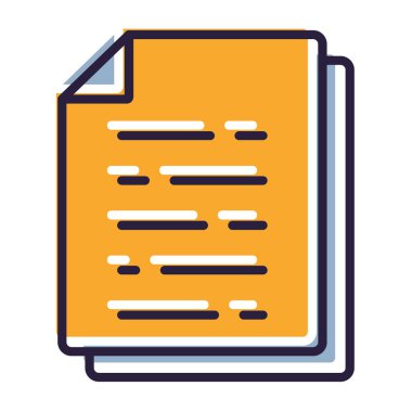 belge dosya simgesi vektör illüstrasyonu