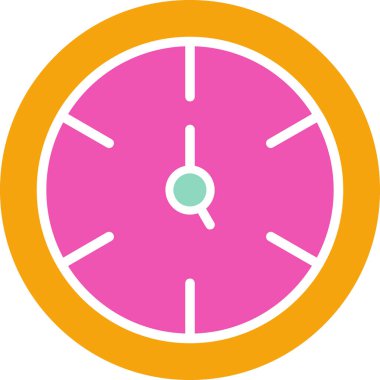 Saat. Web simgesi basit illüstrasyon