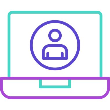 Bilgisayar. Web simgesi basit illüstrasyon