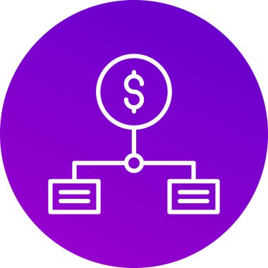 Eşsiz dolar vektör simgesi