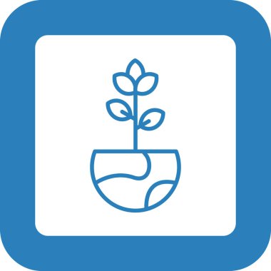 Bitki simgesinin vektör illüstrasyonu