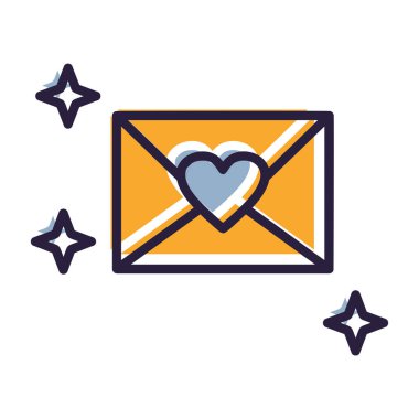 Aşk Sevgililer Günü mesaj simgesi