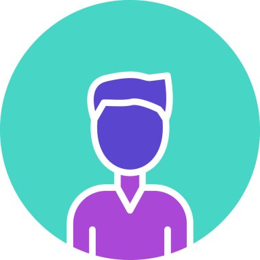 Erkek avatar. Basit illüstrasyon