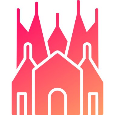 Kiliseye. Web simgesi basit illüstrasyon