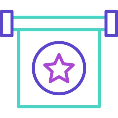 Bir yıldız simgesinin vektör illüstrasyonu