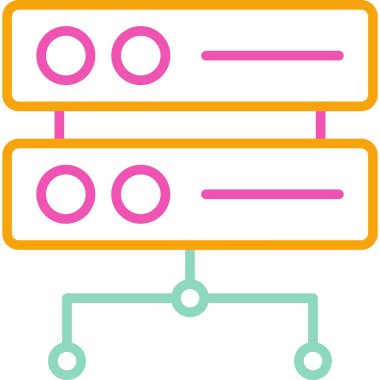 Sunucu. Web simgesi vektör illüstrasyonu