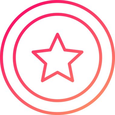 Bir yıldız simgesinin vektör illüstrasyonu