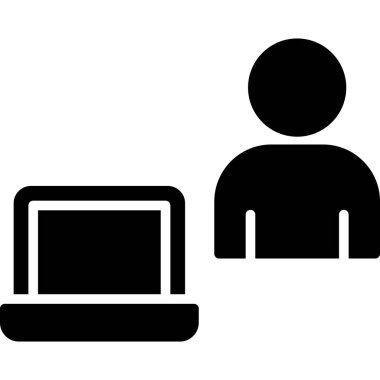 kullanıcı simgesi olan dizüstü bilgisayar.