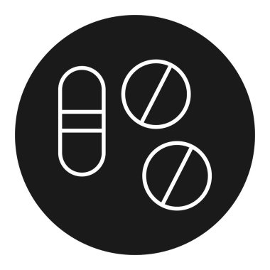 Modern b 'nin vektör illüstrasyonu hapların ikonundan yoksun