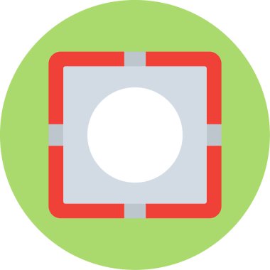 düz vektör dairesi simgesi