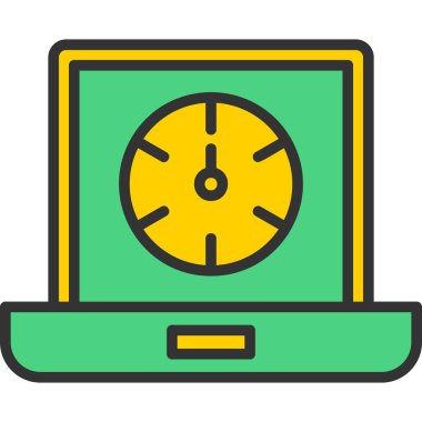 Saat. Web simgesi basit illüstrasyon