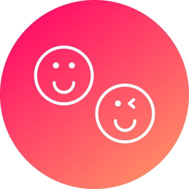 Mutlu ikon vektör illüstrasyonu