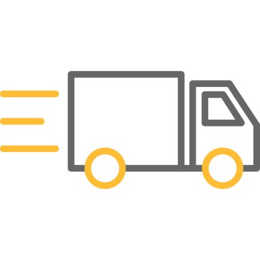 kamyon simgesi, vektör illüstrasyonu