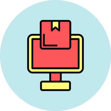 Çizgi film simgesinin vektör çizimi