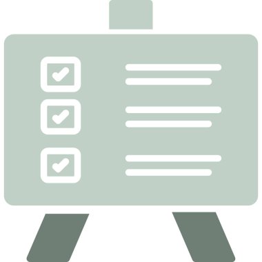 Kontrol listesi ikon vektör illüstrasyonu. Basit vektör simgesi seti