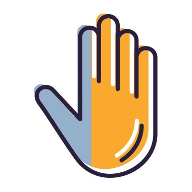 Kolayca değiştirilebilen veya düzenlenebilen el hareketi izole vektör simgesi