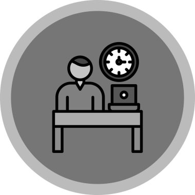 Ofis simgesinin vektör illüstrasyonu