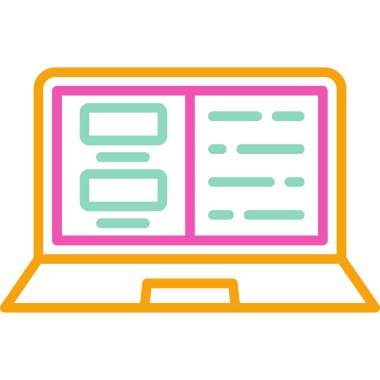 Bilgisayar. Web simgesi basit tasarım