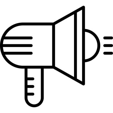 megafon web simgesi basit tasarım