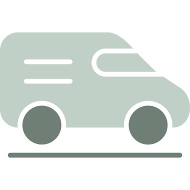 Araç Simgesi beyaz arkaplanda izole edildi