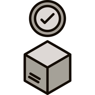 Kutu. Web simgesi basit illüstrasyon