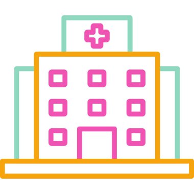 Hastane simgesi vektör illüstrasyon tasarımı